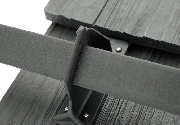 Tile Series bracket and rail on a shake tile roof